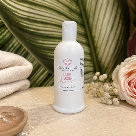Latte Detergente Idratante Viso al Collagene e Vitamina E 500 ml